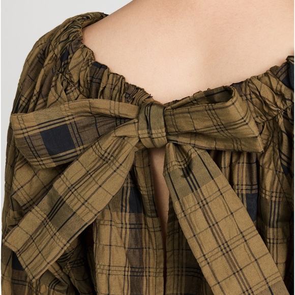 NWT GANNI 🙂 Seersucker Check Mini Dress NWT - Picture 6 of 10